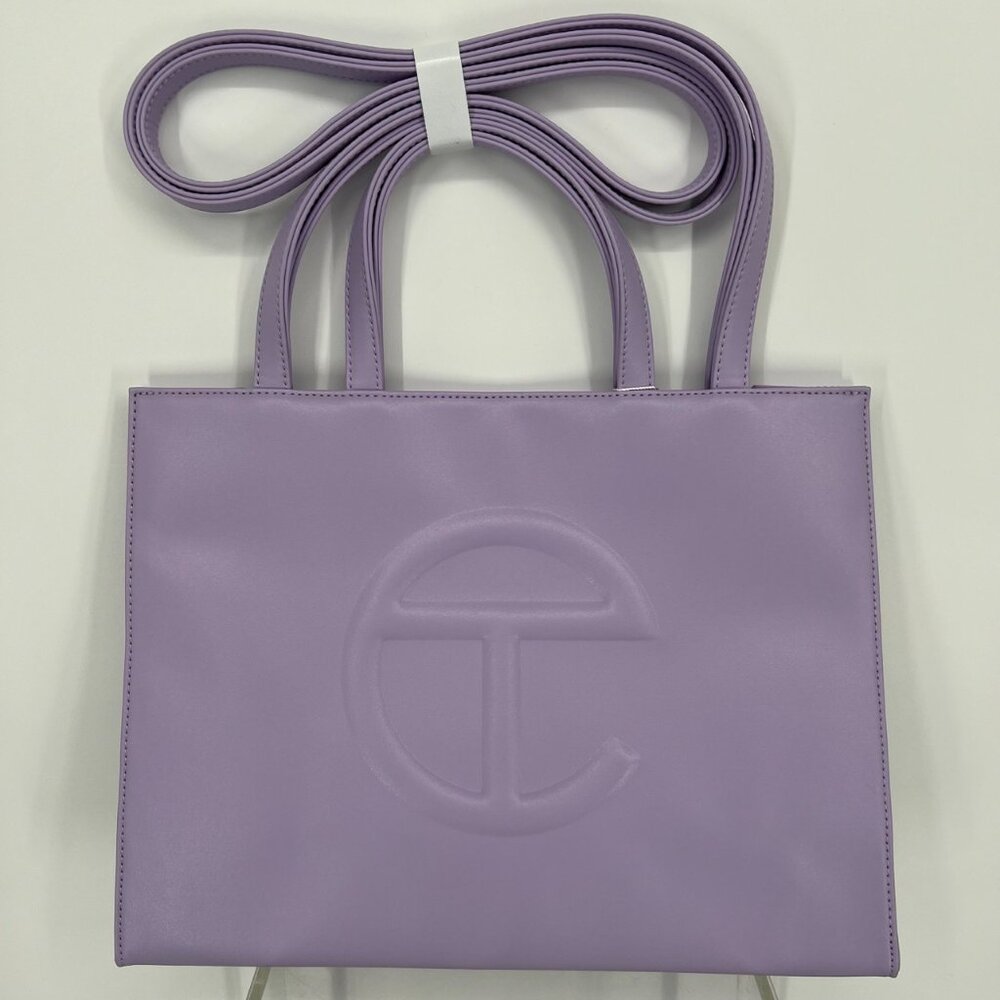Telfar Medium Shopping Tote Bag Handbag Vegan Leather Crossbody Lavender